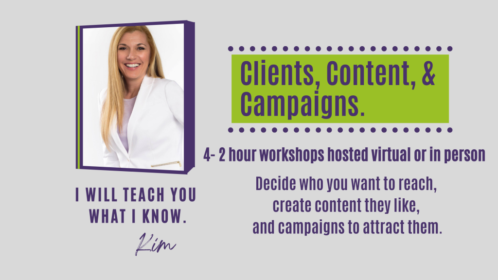 Clients, Content, and Campaigns Workshop